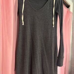 Abercrombie and fitch gray hooded dress